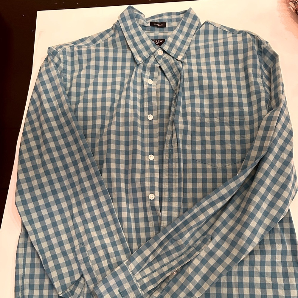 J. Crew Blue Gingham Men's Shirt